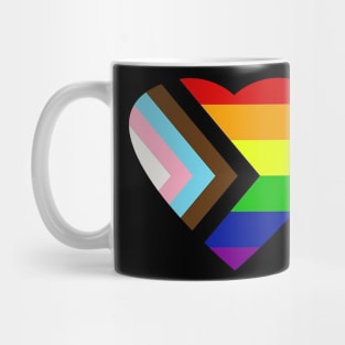 Pride Progress Rainbow Flag LGBT + Trans und Queer Mug